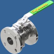 تصویر شیر توپی فلنجی استیل 