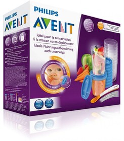 تصویر ست ظروف ذخیره غذای کودک ۲۱ عددی فیلیپس اونت PHILIPS AVENT مدل SCF721 