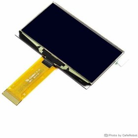 تصویر نمایشگر OLED تک رنگ آبی 2.42 اینچ دارای ارتباط SPI/IIC/Parallel و چیپ درایور SSD1309 با کابل فلت 24 پین Plug In 