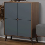 تصویر جاکفشی مدل دریا از MDF با بدنه گردویی 