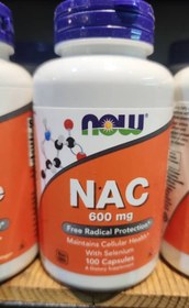 تصویر اسید آمینه ان استیل سیستئین ناو NOW NAC NOW Foods, NAC, 600 mg, 100 Veg Capsules