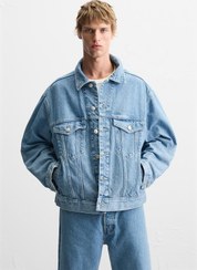 تصویر کت جین مردانه زارا BOXY FIT DENIM JACKET 