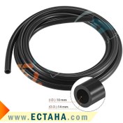 تصویر شیلنگ سیلیکون نسوز مشکی سایز 14x10 