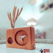 تصویر ساعت چوبی مدل کپل 