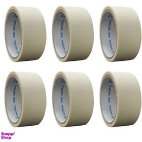 تصویر چسب کاغذی کد AB16 عرض 4 سانتی متر بسته 6 عددی 