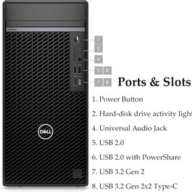 تصویر کیس اداری دل OptiPlex 7020 Dell OptiPlex 7020 Tower | Core i7-14700 | ۳۲GB DDR4 | 512GB SSD | Intel UHD 770 Graphics