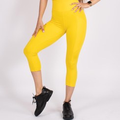 تصویر لگ اسلیم افکت جیبدار زرد قد 75 – Agi Slim Effect Leggings Sari 