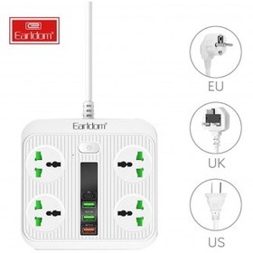 تصویر چندراهی برق هوشمند ارلدام Earldom Multiport Smart Power Outlet 3000W ES-SC05 