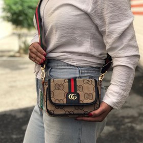 تصویر کیف دوشی زنانه گوچی کد 1101 مدل مونوگرام 