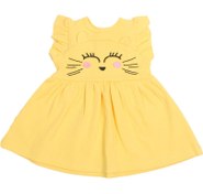 تصویر پیراهن نوزادی دخترانه کبریتی به همراه تل کشی طرح گربه دانالو Danaloo 