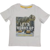 تصویر تیشرت آستین کوتاه h&m طرح دایناسور در خیابان سفید | فروشگاه نام نیکو 