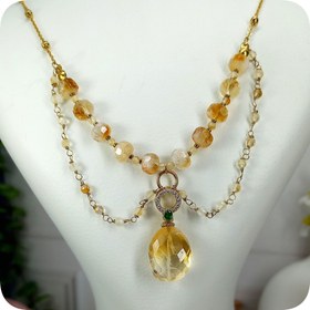 تصویر گردنبند سیترین 