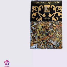 تصویر خرده ورق طلای رنگی 