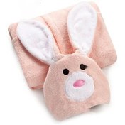 تصویر حوله پالتویی کودک سلین طرح خرگوش صورتی سایز 10-11 