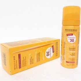 تصویر اسپری ضد آفتاب و کرم گریم بایودرما BIODERMA مدل فتودرم با SPF 30 