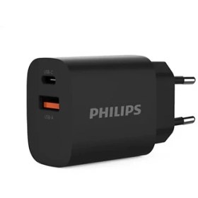 تصویر شارژر دیواری 25W مدل Philips DLP4327CB با گارانتی 12 ماهه شرکتی 