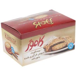 تصویر بیسکویت با سبوس فرآوری شده بدون قند کامور kavar sugar free products