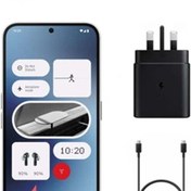 تصویر شارژر گوشی ناتینگ فون Nothing Phone 2a - اصل / سفید / اداپتور با گارانتی شرکتی 