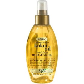 تصویر اسپری مو آبرسان مدل روغن کوکوی 118میل ا جی ایکس Ogx Kukui Oil Anti Frizz Hydrating Oil 118ml