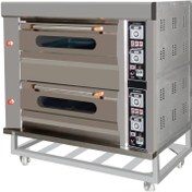 تصویر فر پیتزا دو طبقه ۱۸ بشقاب اسمارت گازی 