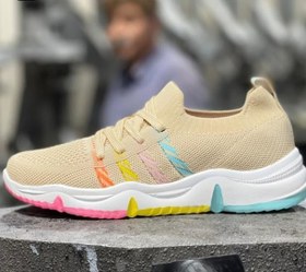 تصویر کفش اسپرت اسکیچرز جورابی زنانه رنگین کمان Rainbow skechers Rainbow skechers