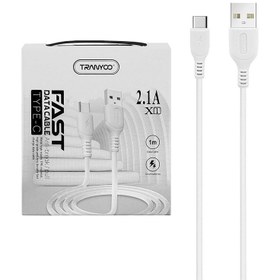 تصویر کابل تبدیل USB به USB-C ترانیو مدل X1 طول 1 متر 