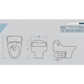 تصویر توالت فرنگی گلسار فارس مدل هلی آنتوس 60 