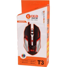 تصویر موس گیمینگ OSCAR T3 Gold Oscar T3 Gaming Mouse