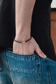 تصویر دستبند طلا مردانه balance 