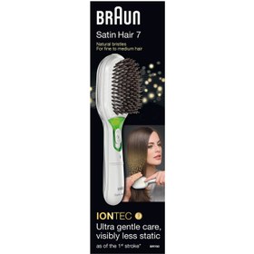 تصویر برس یون ساز براون مدل BR750 | صاف کننده، ضد الکتریسیته و وز مو Braun Satin Hair 7 IONTEC Hair Brush (BR750)