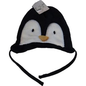 تصویر کلاه نوزادی زمستانی ایندیگو طرح پنگوئن 