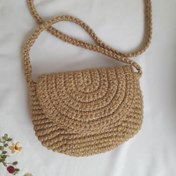 تصویر کیف کنفی قلاب بافی مدل دیبا 