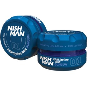 تصویر واکس مو نیشمن مدل گام گام شماره ۱ (nishman) - حجم 1۵۰ میل nishman gum gum Hair Wax