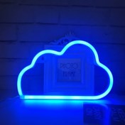 تصویر چراغ خواب مدل نئون فلکسی طرح ابر Cloud 