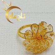 تصویر انگشتر گل توری طلا تاج ماه 