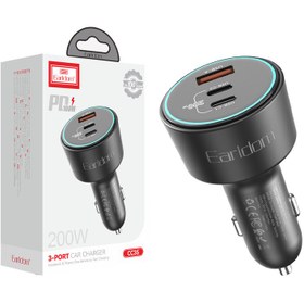 تصویر شارژر فندکی 100 وات ارلدام ES-CC35 Earldom ES-CC35 100W Car Fast Charger