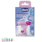 تصویر شیشه شیر چیکو نچرال ۱۵۰ میل صورتی 