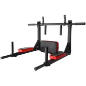 تصویر میله بارفیکس دیواری چند منظوره مشکی قرمز 