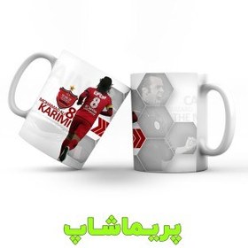 تصویر لیوان پرسپولیس علی کریمی 