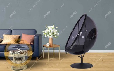 تصویر تاب ریلکسی مدل گلزار با کلاف فلزی 