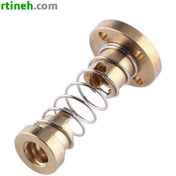 تصویر مهره لید اسکرو فنردار T8 گام 2 میلیمتر T8 Lead Screw Spring Nut diameter 8mm pitch 2mm