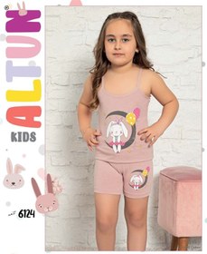 تصویر تاپ و شورت ست بچگانه دخترانه آلتون کد 6124 ا Altun T-Shirt, Short, Set For Children's, Code 6124 Altun T-Shirt, Short, Set For Children's, Code 6124