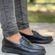 تصویر حراج فوق العاده کفش کالج مردانه پسرانه سبک و خوش پا رنگ مشکی زیبا و جذاب 