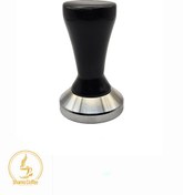 تصویر تمپر دسته سرامیکی مشکی سایز 51 black ceramic handle tamper, size 51