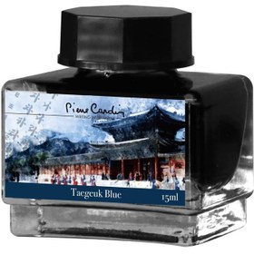 تصویر جوهر خودنویس رنگ Taegeuk Blue پیرکاردین Pierrecardin Taegeuk Blue 50 ml Ink Bottle