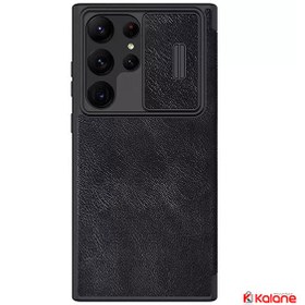 تصویر کیف چرمی محافظ دوربین دار Samsung Galaxy S23 Ultra مارک نیلکین مدل Qin Pro Leather Case Samsung Galaxy S23 Ultra Nillkin Qin Pro Leather Case