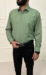 تصویر پیراهن یقه‌دار سبز 