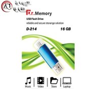 تصویر فلش مموری DR.memory OTG-USB مدل D-214 ظرفیت 16 گیگابایت 