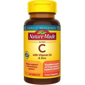 تصویر مکمل ویتامین C با ویتامین D3 و روی نیچرمید nature made c with vitamin d3 and zinc 