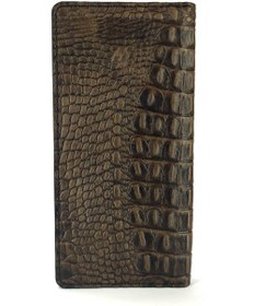 تصویر کیف پول چرم طرح کروکدیل 